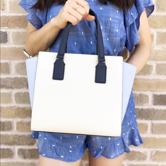 Gaby’sBags👜💕Kate spade Satchel beige purple - Picture 3 of 7